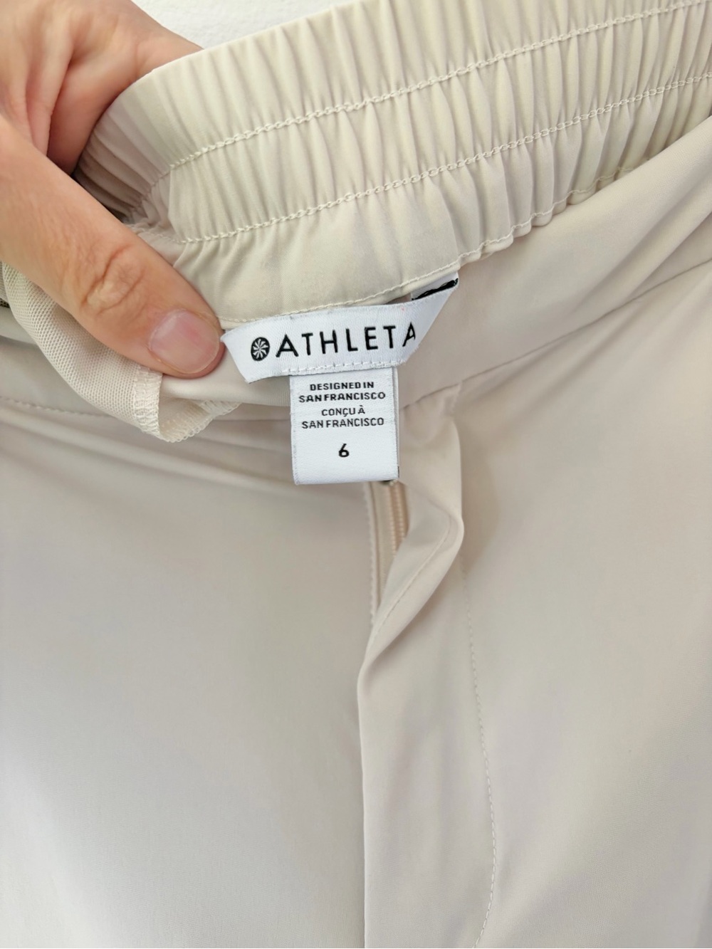 Athleta Pinnacle High Rise Wide Leg Pleated Trouser Pant In Bone Size 6 - Picture 7 of 13